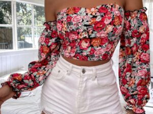 Women's Printed Casual Off-the-shoulder Dress