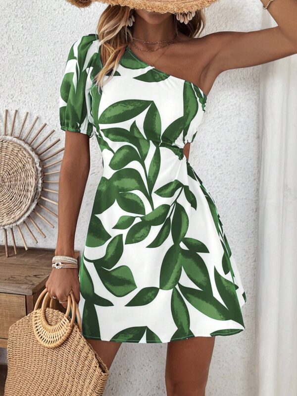 Puff Sleeve Dress For Summer Vacation For New Year Clothes Vacation Beach Outfits Women - Image 3