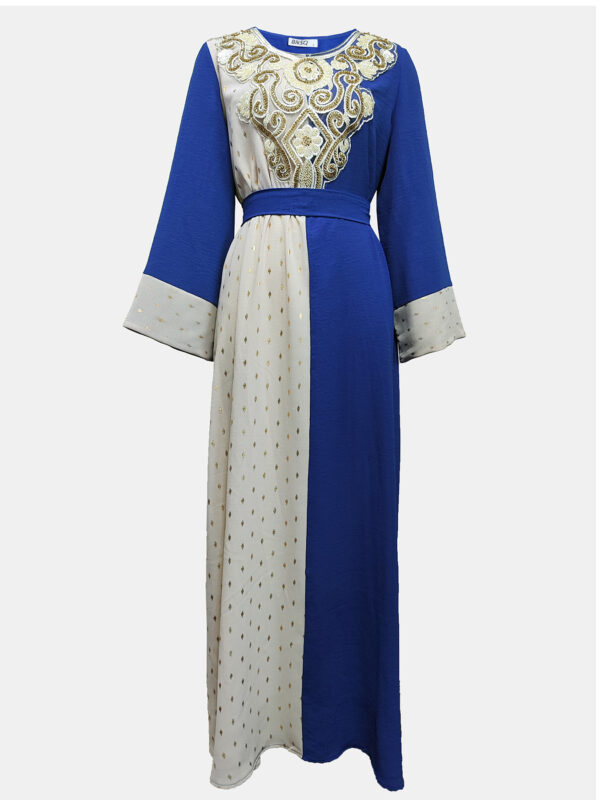 Embroidery Applique Muslim Tunic Robe Dress - Image 3