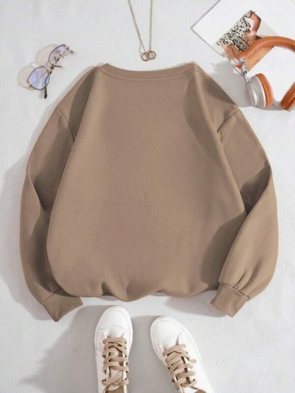 Figures Pattern Warm Lined Sweatshirt - Image 5