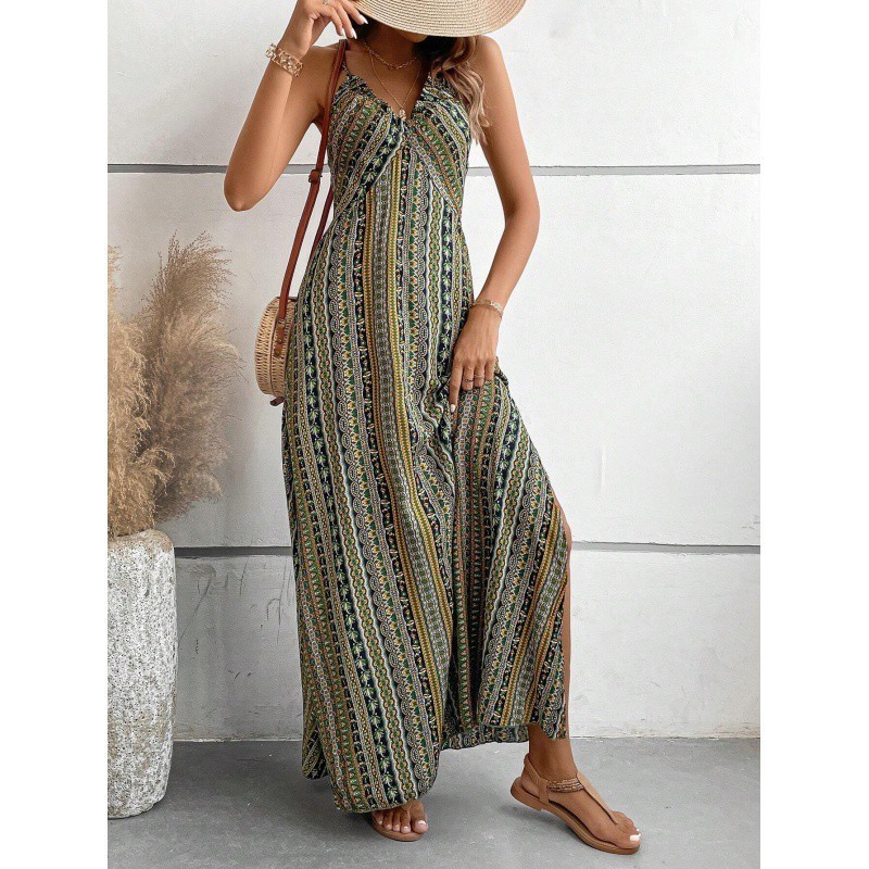 New Women's Sleeveless Sling Long Dress - Image 6