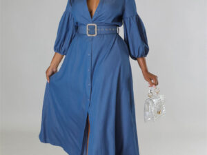 Blue Denim Shirt Long Sleeve Women's Clothing