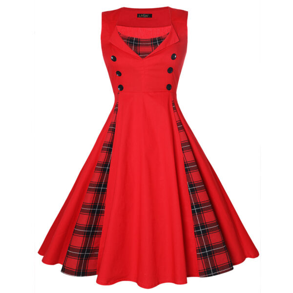 Women's Waist-tight Large Swing Hepburn Style Elegant Retro Dress - Image 4