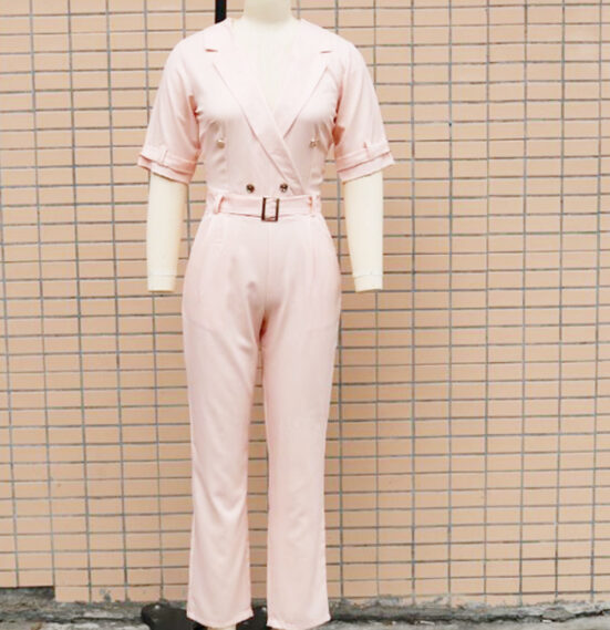 Women's Clothing Fashion Tailored Collar Fit Slim-fit Commute Jumpsuit - Image 8