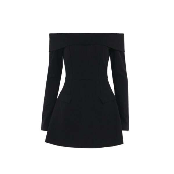 Off-shoulder A- Line Dress Women's Elegant Slim Fit - Image 6