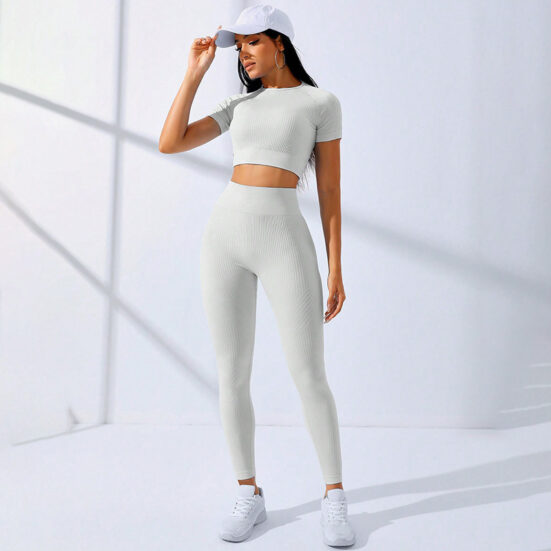 Yoga Clothes Suit Sports High Waist Workout Clothes - Image 6
