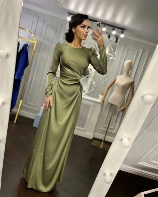 Beautiful Waist Fitting Irregular Dress - Image 3