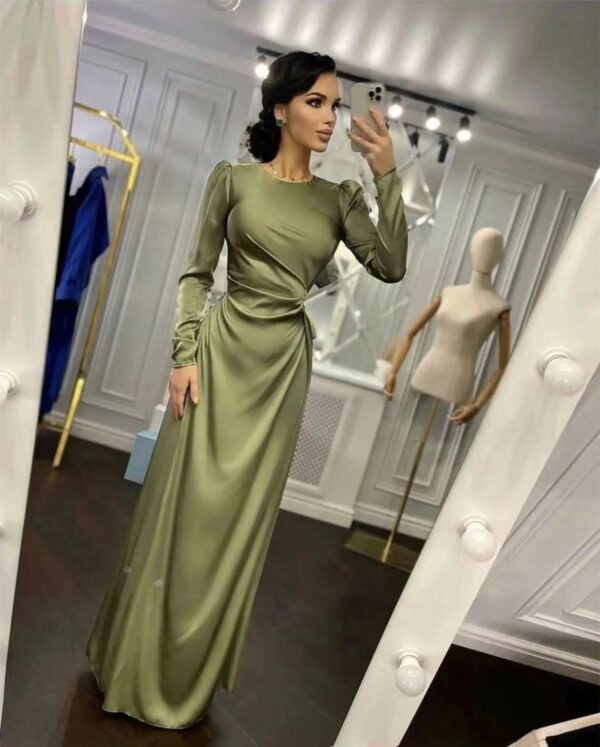 Beautiful Waist Fitting Irregular Dress - Image 3