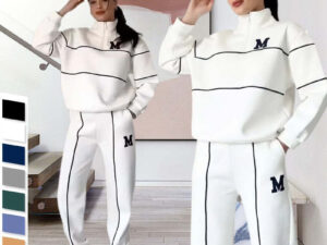 Womens 2 Piece Outfits Lounge Hoodless Pullover Sweatshirt Sweatsuit Sets Sweatshirt Baggy Fashion Sweatpants With Pockets