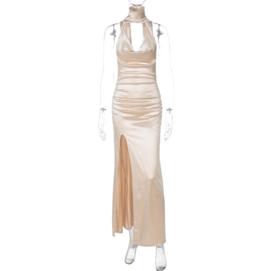 Women's Fashion Deep V Halter Backless Dress - Image 5