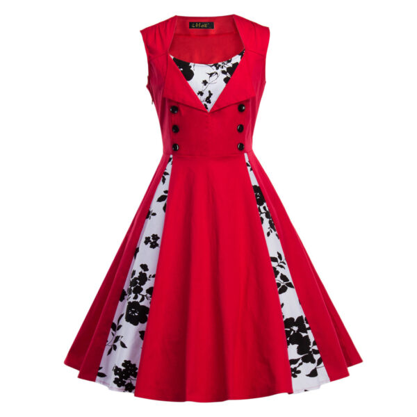 Women's Waist-tight Large Swing Hepburn Style Elegant Retro Dress - Image 8