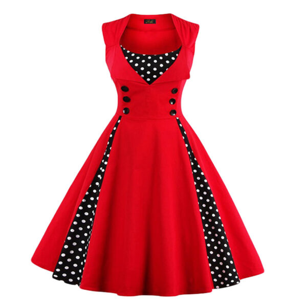 Women's Waist-tight Large Swing Hepburn Style Elegant Retro Dress - Image 3