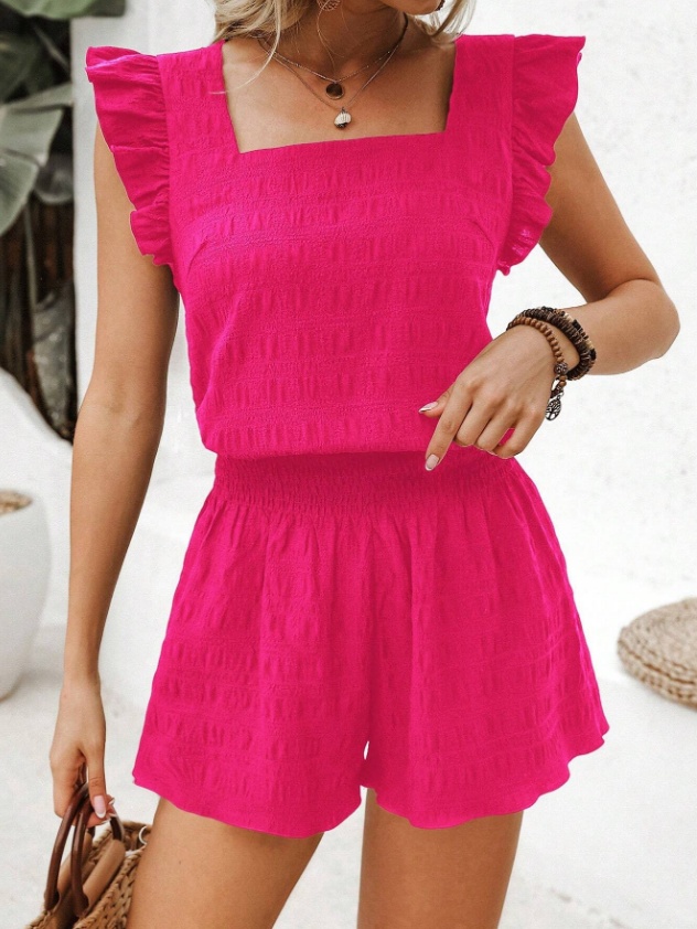Summer Casual Square Neck Women's Suit - Image 4