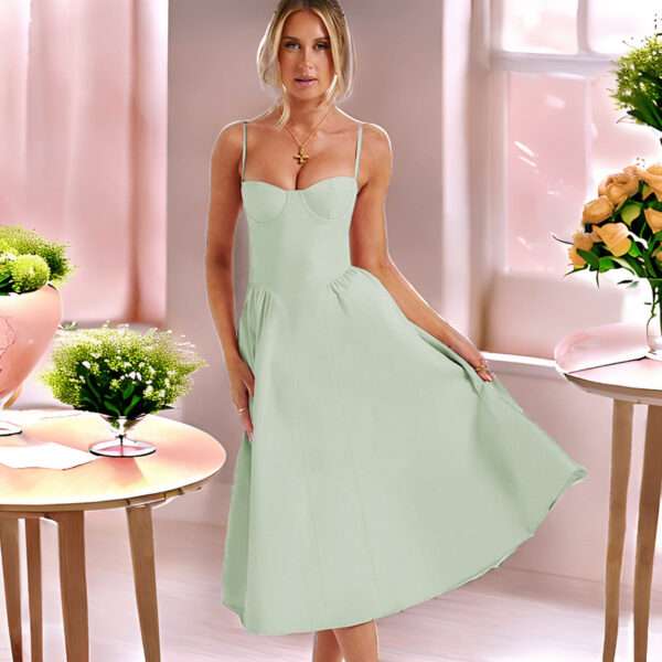 Sexy Fashion Sling Waist-tight Slim Backless Dress - Image 2
