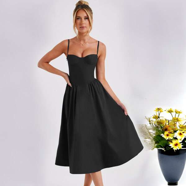 Sexy Fashion Sling Waist-tight Slim Backless Dress - Image 7