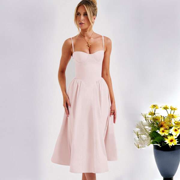 Sexy Fashion Sling Waist-tight Slim Backless Dress - Image 8
