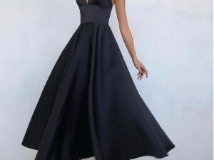 Slimming Solid Color Suspender Dress