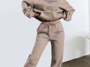 Women's Letter Printed Hoodie Trousers Suit