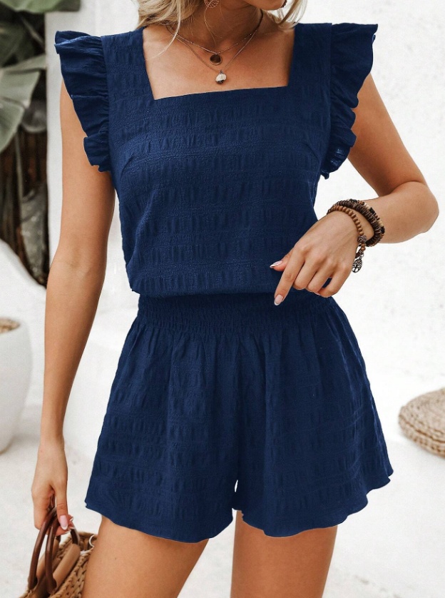 Summer Casual Square Neck Women's Suit - Image 6