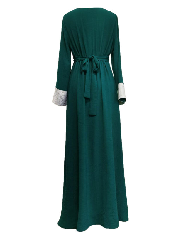Embroidery Applique Muslim Tunic Robe Dress - Image 7