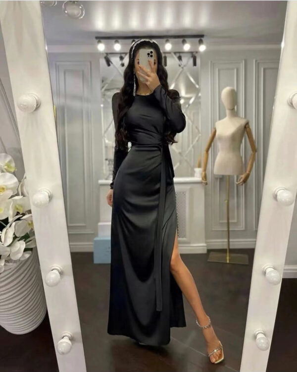 Beautiful Waist Fitting Irregular Dress - Image 2