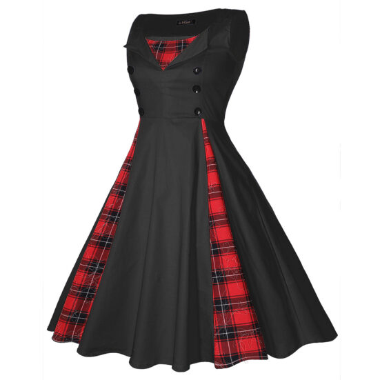 Women's Waist-tight Large Swing Hepburn Style Elegant Retro Dress - Image 7