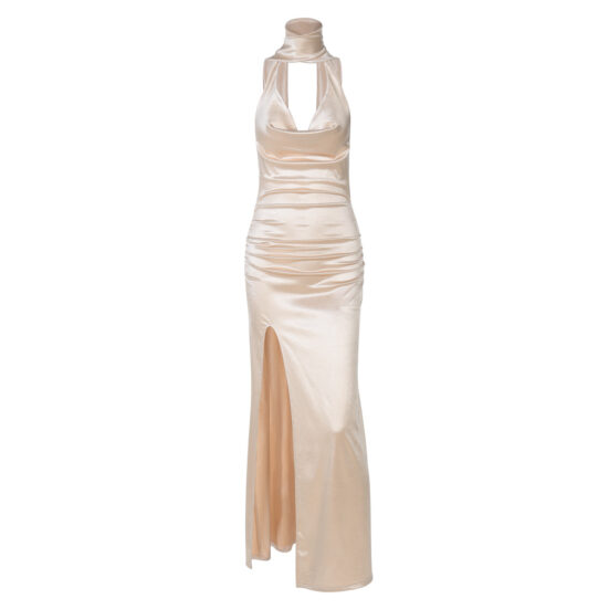 Women's Fashion Deep V Halter Backless Dress - Image 4