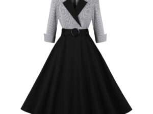 Elegant Retro Large Swing Women's Dress Cotton