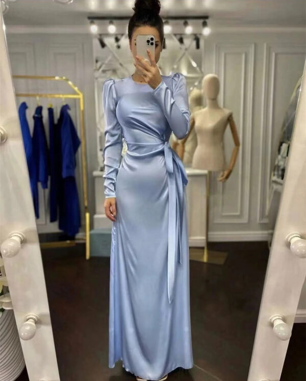 Beautiful Waist Fitting Irregular Dress - Image 4