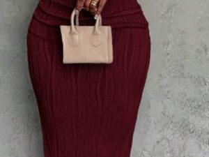 Summer New Elegant Party Daily Date Oblique Shoulder One-Shoulder Off-Shoulder Front Pleated Slim Long Skirt Wavy Texture  White Women's Dress